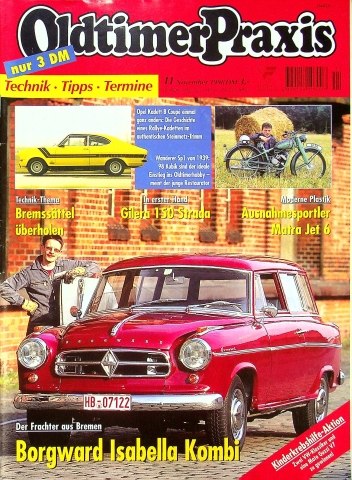 Deckblatt Oldtimer Praxis (11/1998)